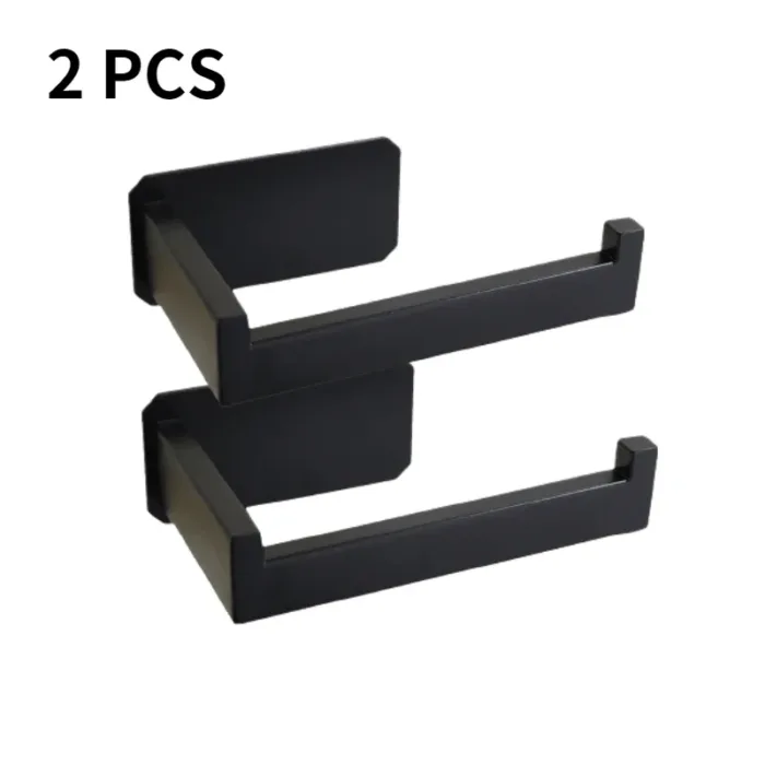 Portarrollos de Acero Inoxidable Autoadhesivo para Baño - Sin Tornillos, Acabado Negro - Image 9